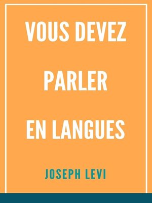 cover image of Vous Devez Parler En Langues